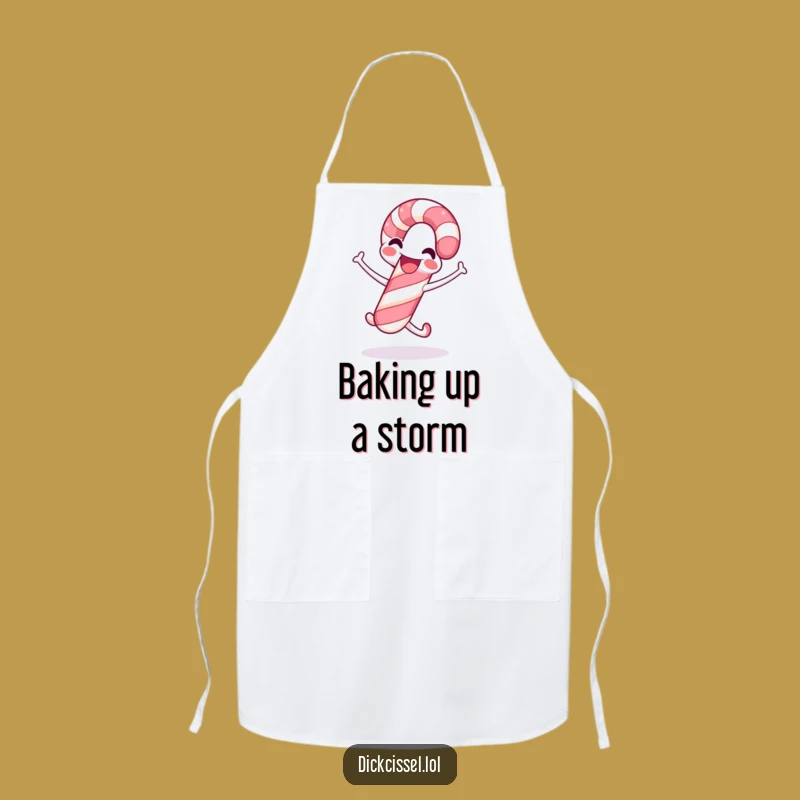 Funny Candy Cane Chef Apron: Sprinkle Festive Fun While You Cook and Bake