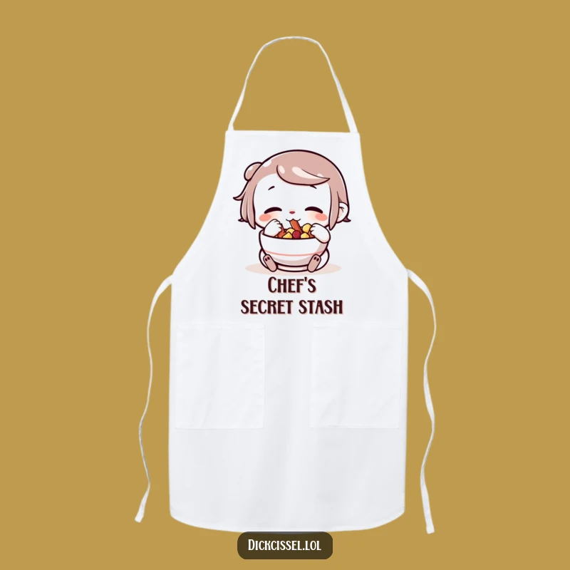 Funny Snack Chef Apron: Cheeks Full Cooking, Foodie Gift