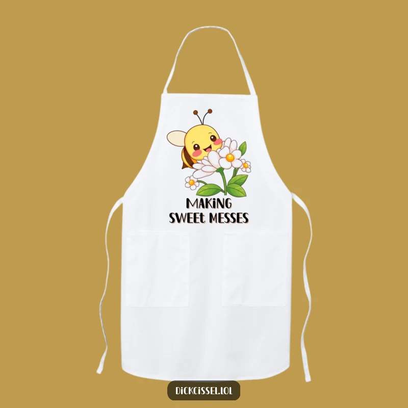 Funny Bee Flower Buzz Apron - Cook with Joy and Hilarious Garden Vibes