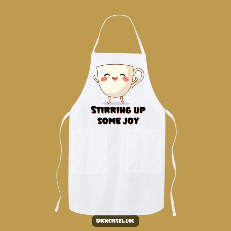 Funny Dancing Teacup Apron - Kitchen Fun, Perfect Humorous Cooking Gift
