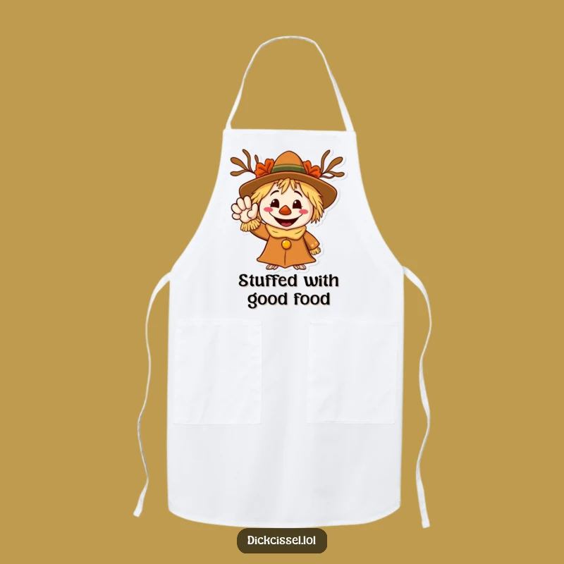 Funny Scarecrow Welcome Apron - Cook with Hilarious Autumn Cheer