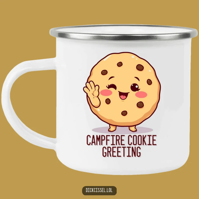 Durable Funny Winking Cookie Camping Mug - Friendly Camp, Perfect Funny Gift