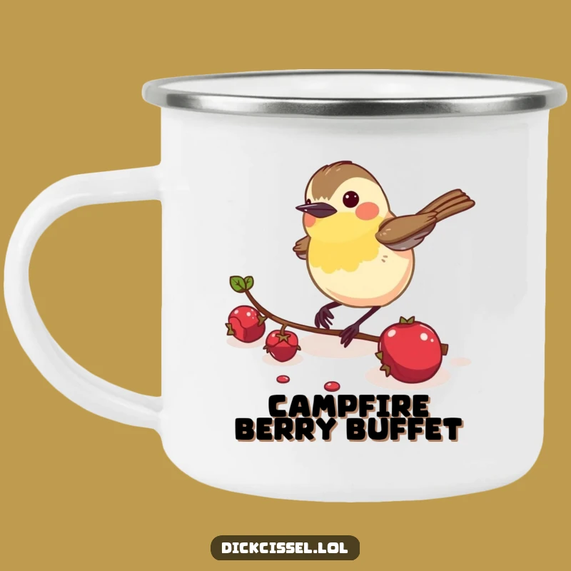 Energetic Dickcissel Bird Camping Mug: Fuel Your Adventures