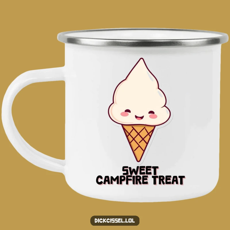 Funny Ice Cream Cone Camping Mug: Sweet Sips for Your Adventures