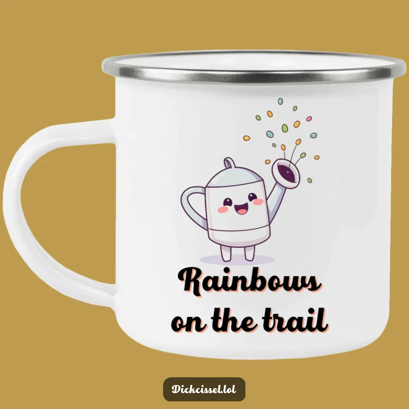 Funny Watering Can Rainbow Camping Mug - Outdoor Gardener Gift