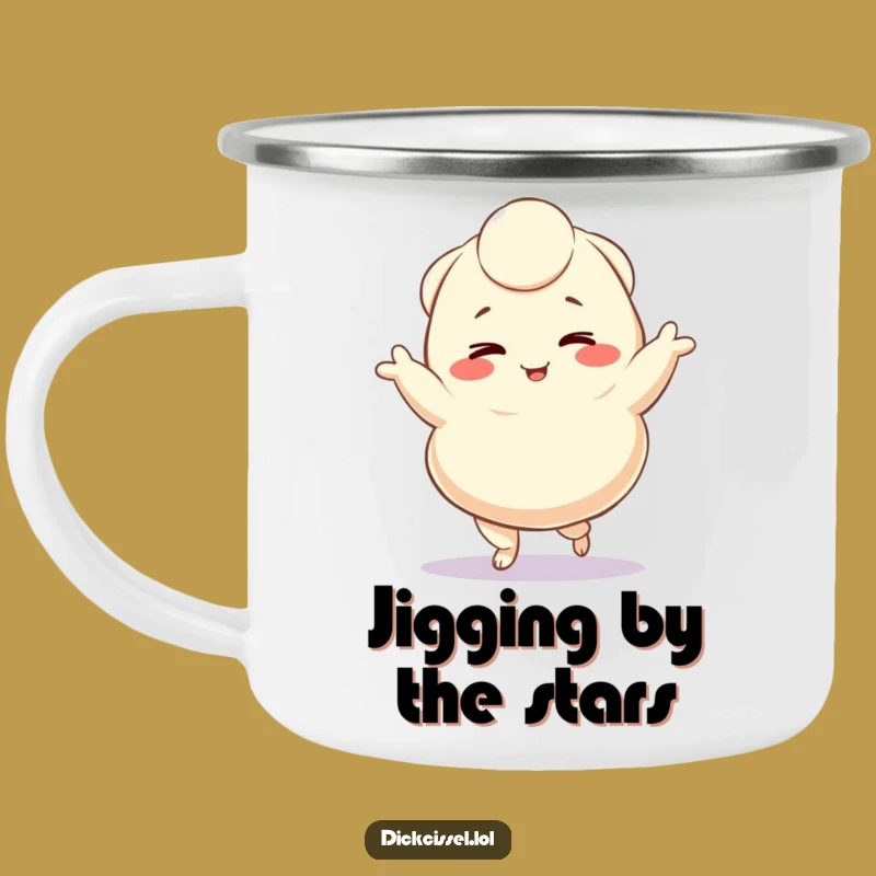 Funny Dumpling Jig Camping Mug: Dance Through Adventures, Perfect Funny Gift