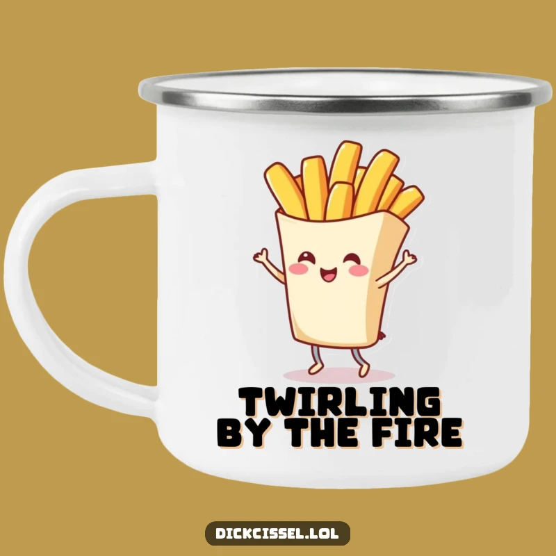 Funny French Fry Twirl Camping Mug: Sip with Style on Your Adventures, Perfect Funny Gift