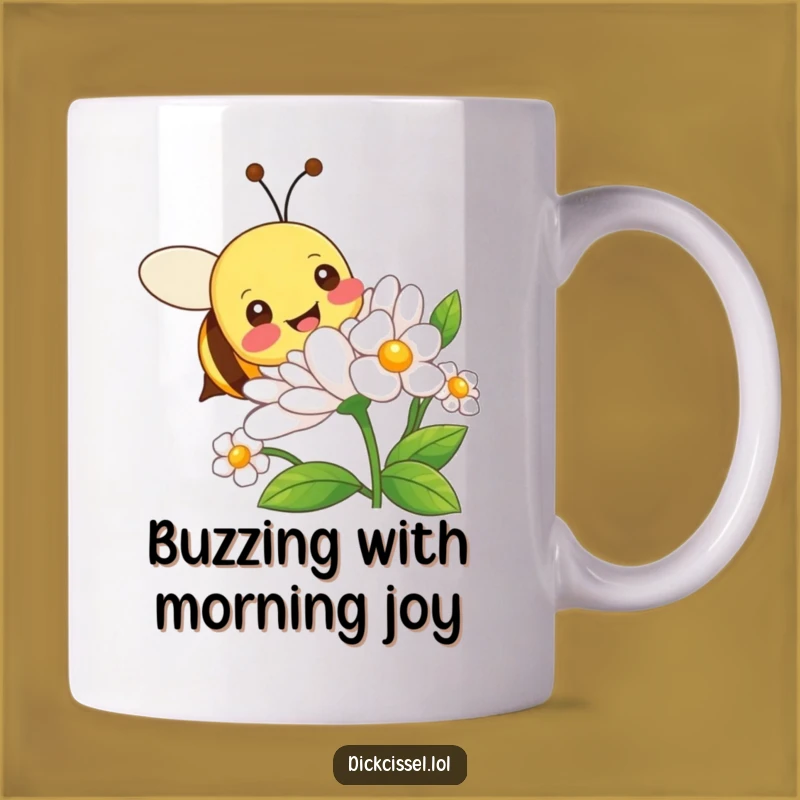 Funny Bee Flower Buzz Mug - A Hilarious Gift for Garden Lovers and Busy Bees