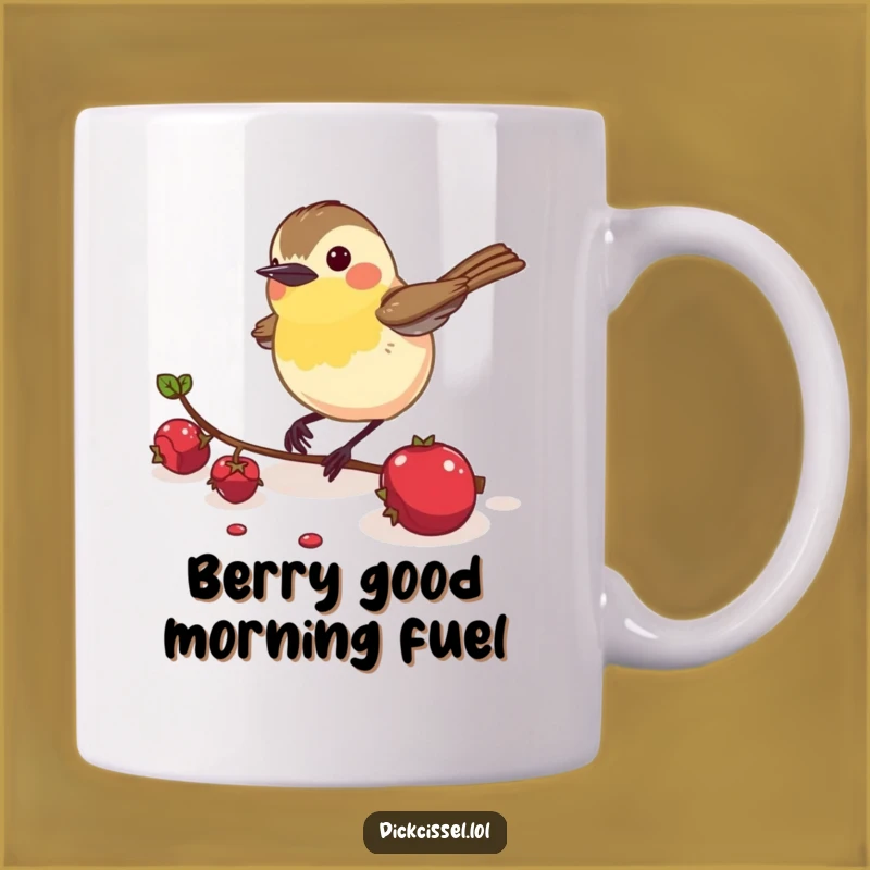Energetic Dickcissel Bird Mug: A Funny Treat for Berry Lovers