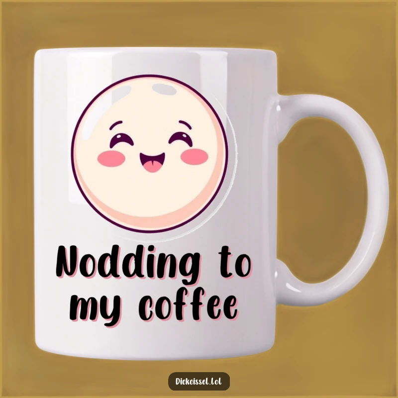 Funny Candy Button Nod Mug: Agree with Enthusiasm, Perfect Motivational Funny Gift