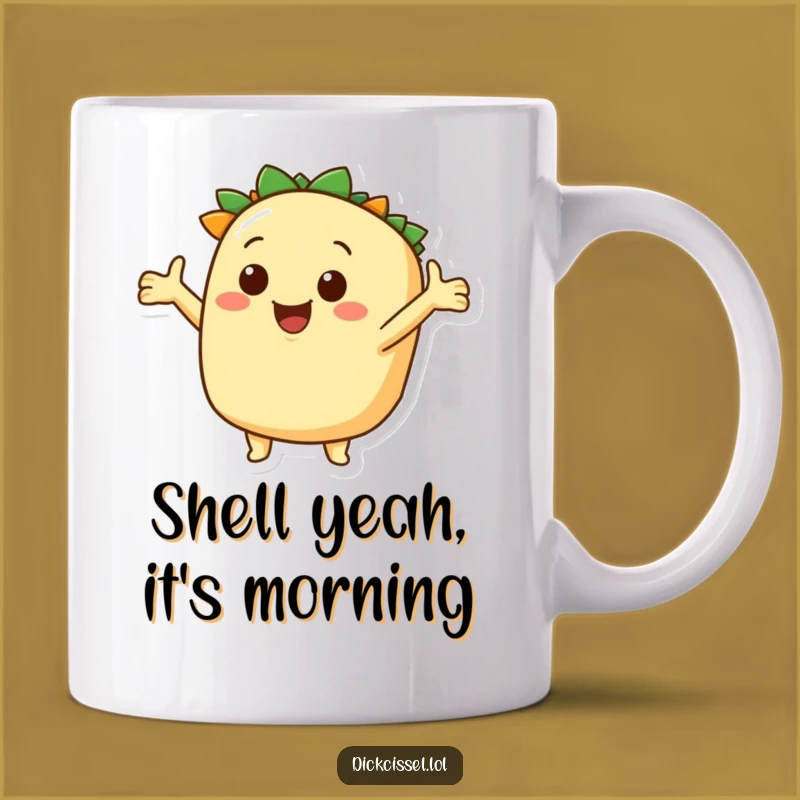 Funny Smiling Taco Mug - Explore Flavors with This Cheerful Character