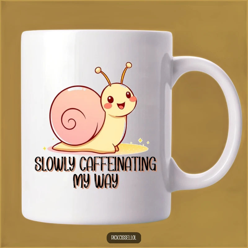 Funny Snail Sparkle Trail Coffee Mug - A Hilarious Gift for Slow But Steady Friends