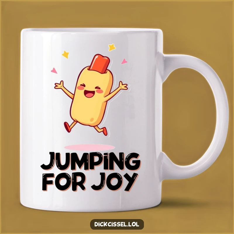 Funny Hot Dog Jump Mug: Celebrate Every Sip with Joy, Perfect Funny Gift