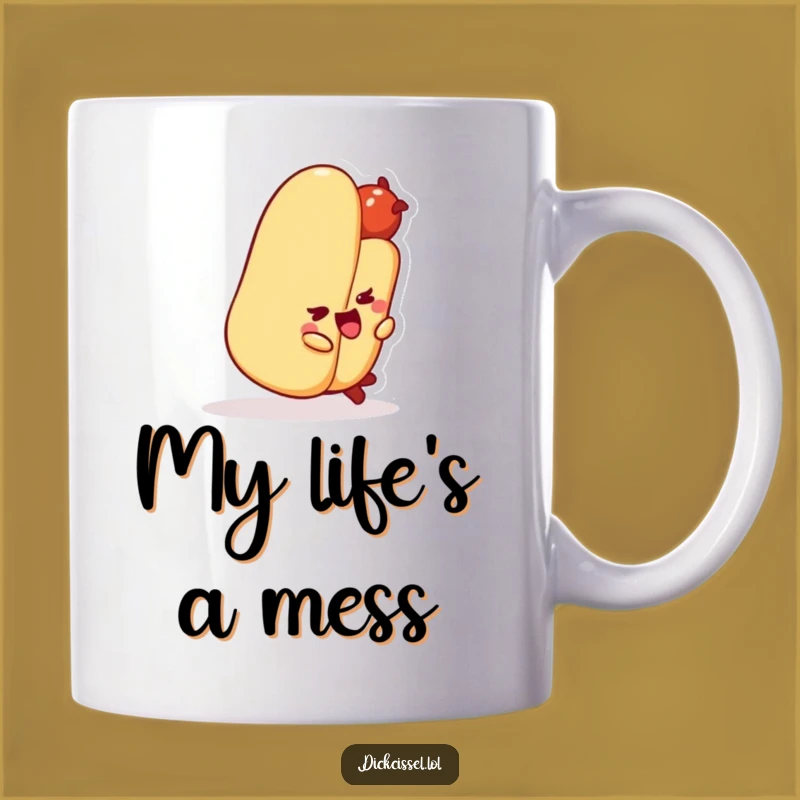 Funny Hot Dog Tripping Mug: A Hilarious Foodie Gift for Laugh Lovers