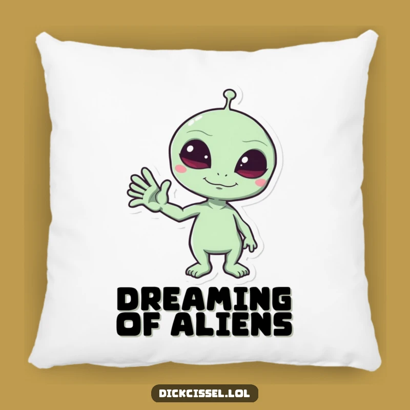 Funny Alien Wave Pillow - Cozy Space Accent, Perfect Funny Gift!