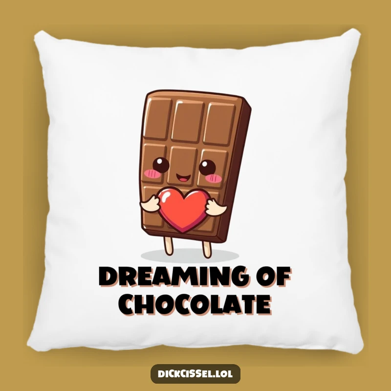 Cozy Funny Chocolate Heart Pillow: Cuddle Up with Affection, Adorable Funny Gift