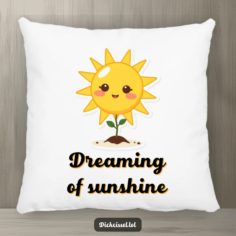 Cozy funny sun character beaming warmth onto a tiny seedling, perfect for adding a cheerful accent.