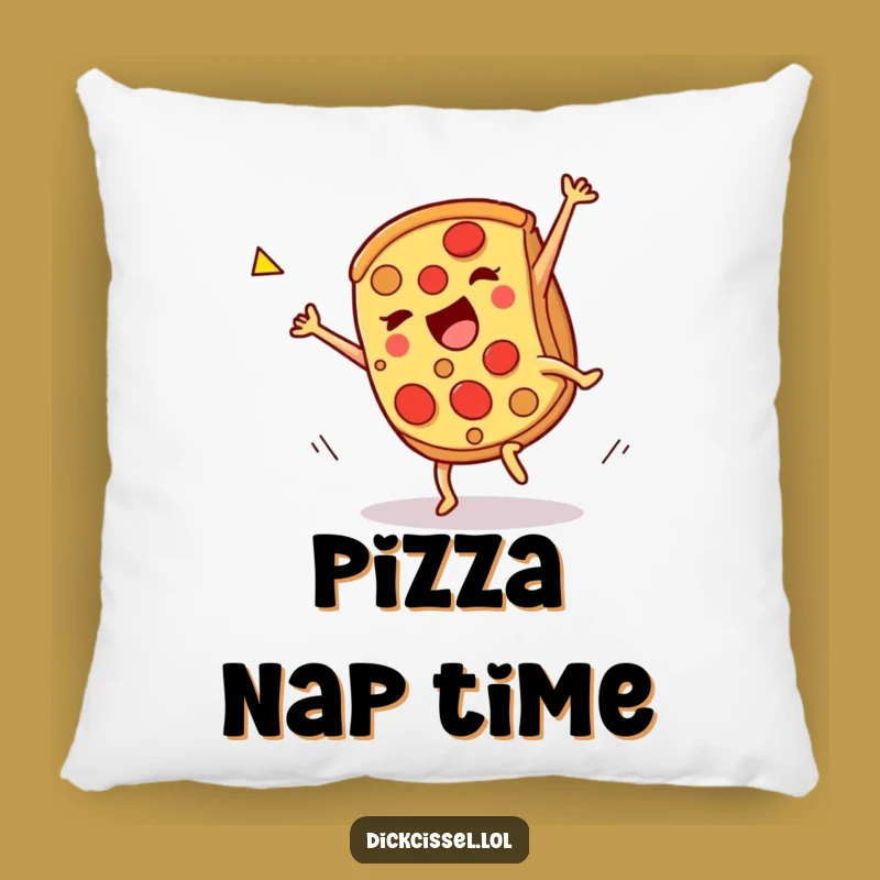 Funny Pizza Pillow - Cozy Comfort with a Celebratory Cartwheel