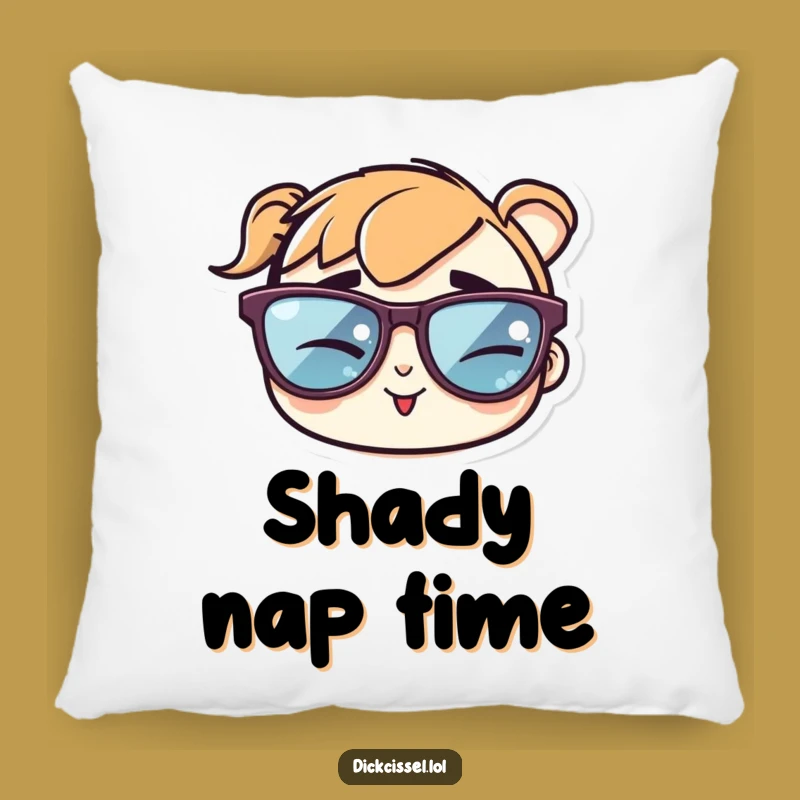 Comfy Funny Sunglasses Sticker Pillow: Cozy Up with Cheeky Style