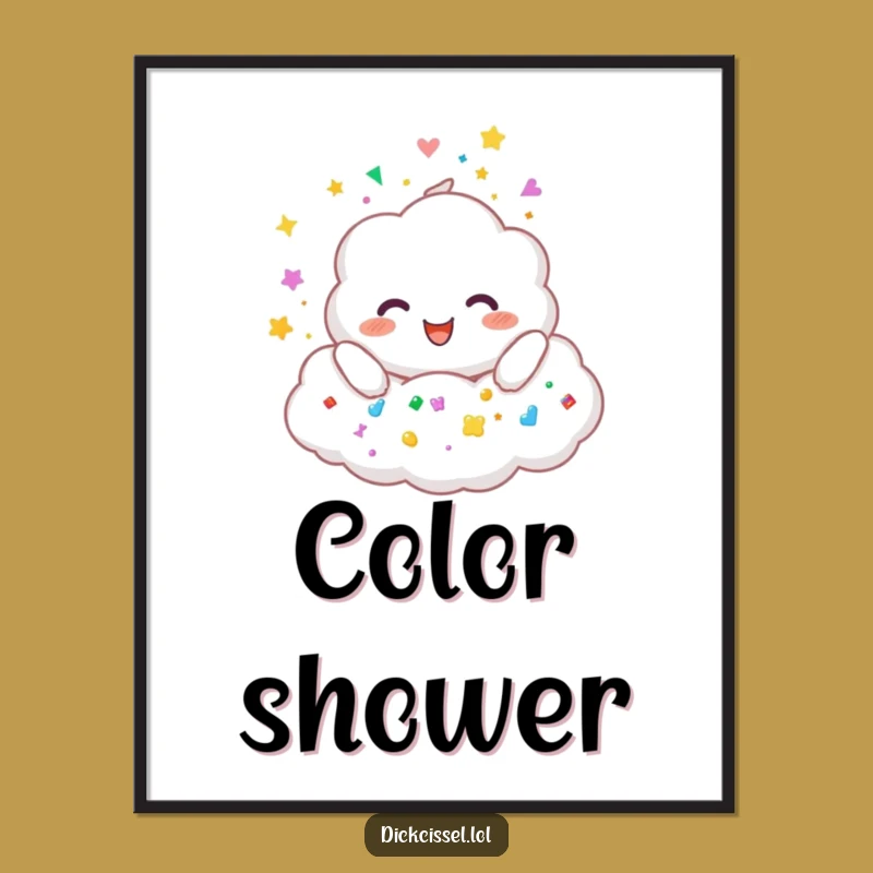 Funny Cloud Raining Stickers Digital Art: Instant Joyful Decor Download