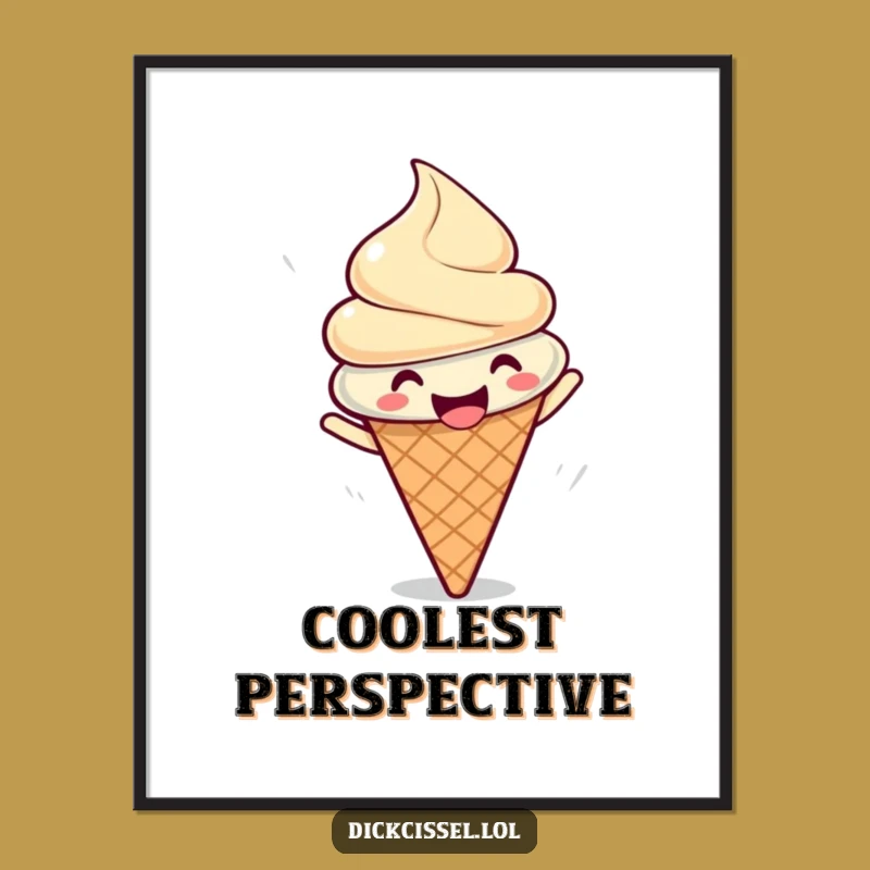 Funny Ice Cream Spin Digital Art: Instant Joyful Decor for Sweet Lovers