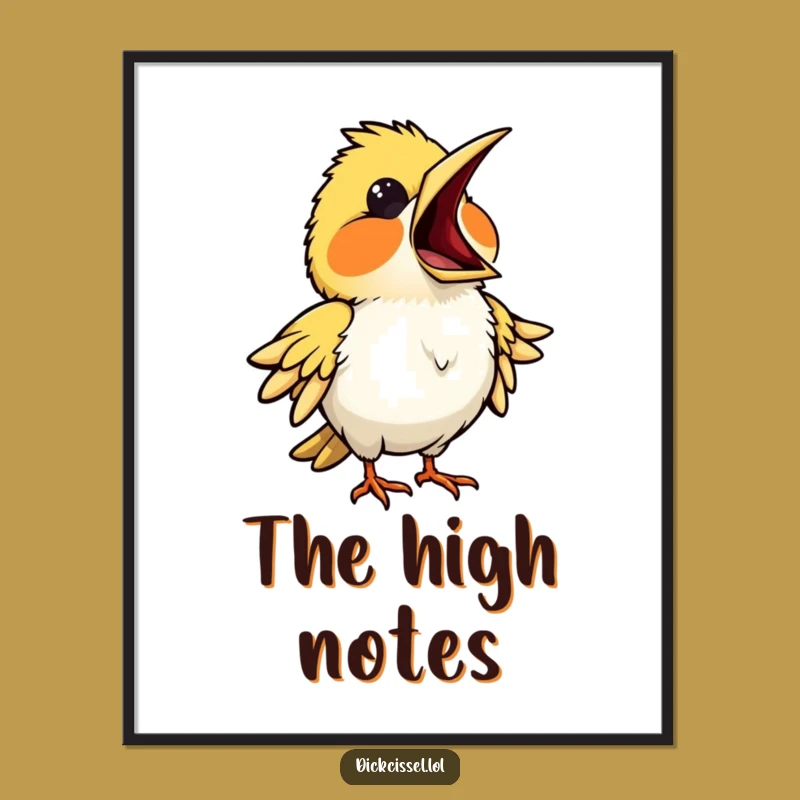 Funny Opera Bird Digital Art - Instant Drama & Humorous Gift