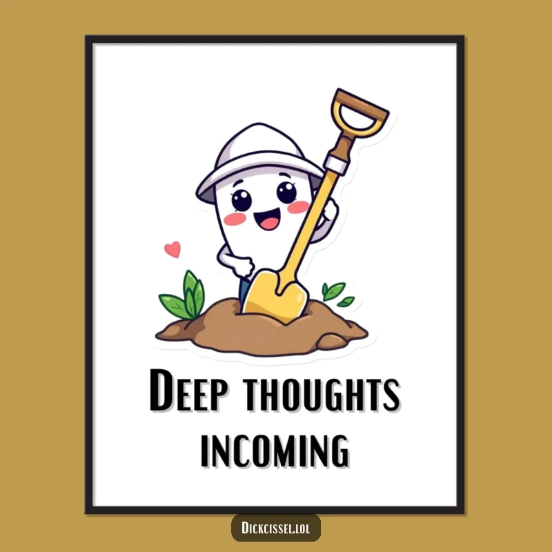 Funny Trowel Digging Digital Art - Instant Garden Decor Gift