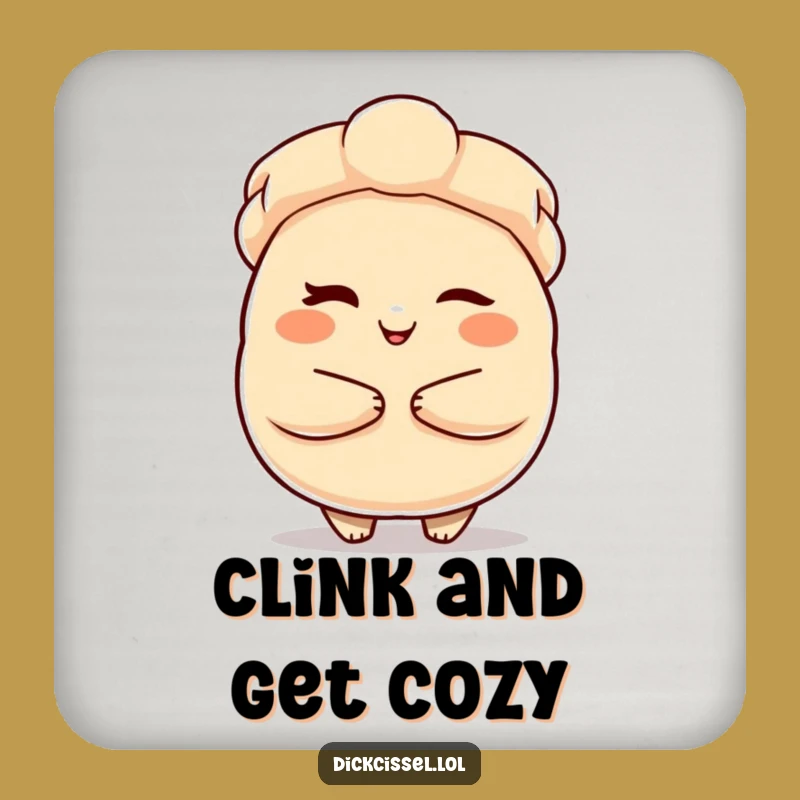 Funny Dumpling Hug Coaster: Winking Comfort Protection, Perfect Funny Gift