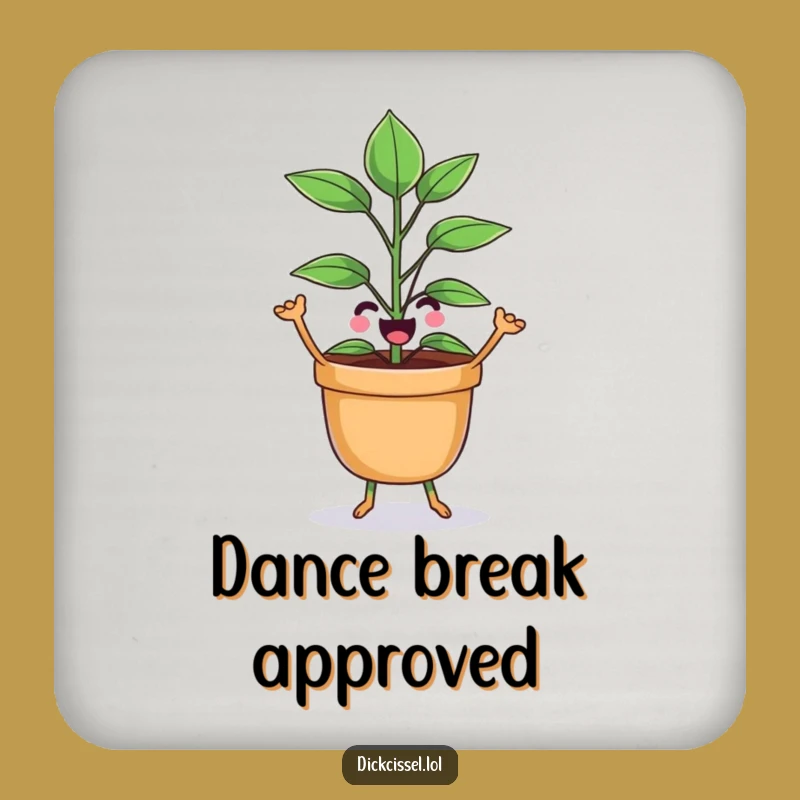Funny Dancing Plant Coaster - Protective Table Art Gift