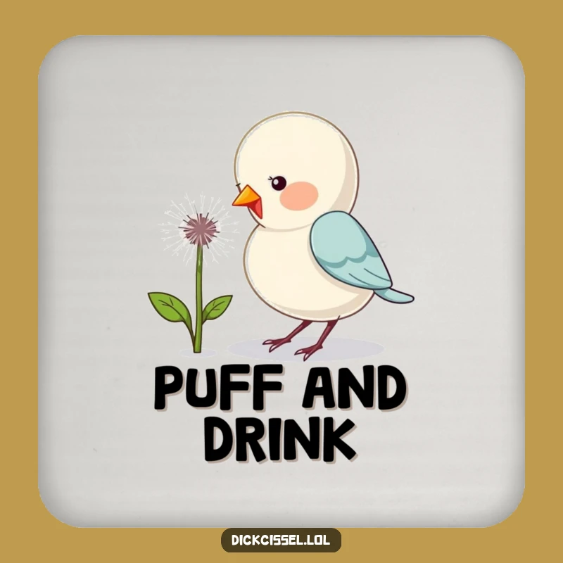 Funny Dandelion Bird Coaster: Protect Surfaces with a Pecking Bird