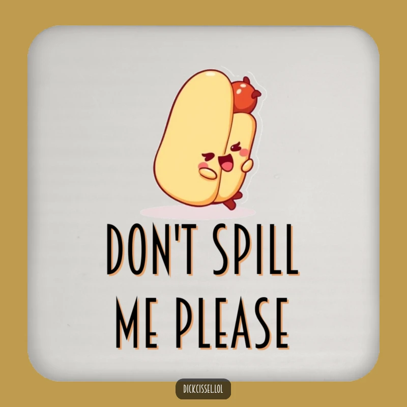 Funny Hot Dog Tripping Coaster: Protect Surfaces with Hilarious Cartoon Flair