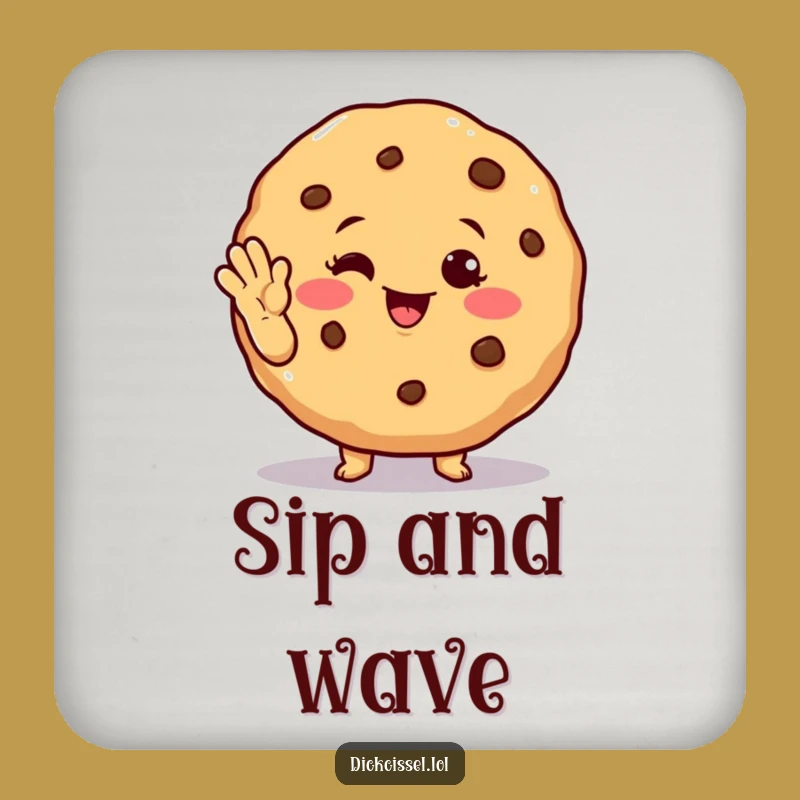 Funny Winking Cookie Coaster - Friendly Protection, Adorable Funny Gift