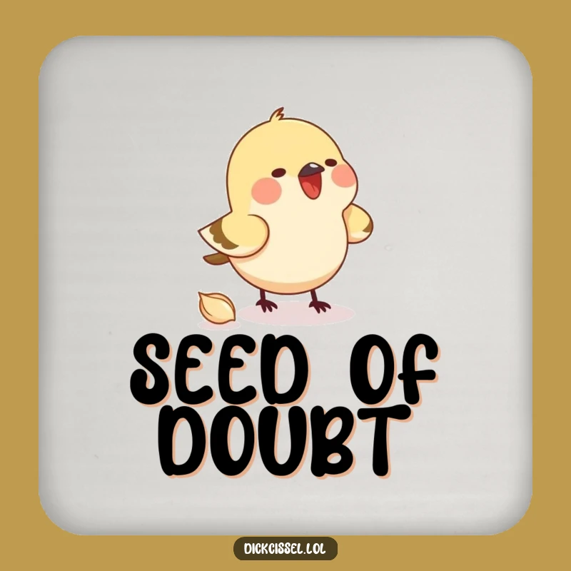 Funny Pecking Bird Drink Coaster - Protect Surfaces with Humor Gift