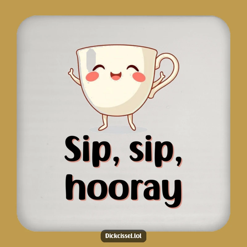 Funny Dancing Teacup Coaster - Protect Surfaces with Style, Adorable Funny Gift
