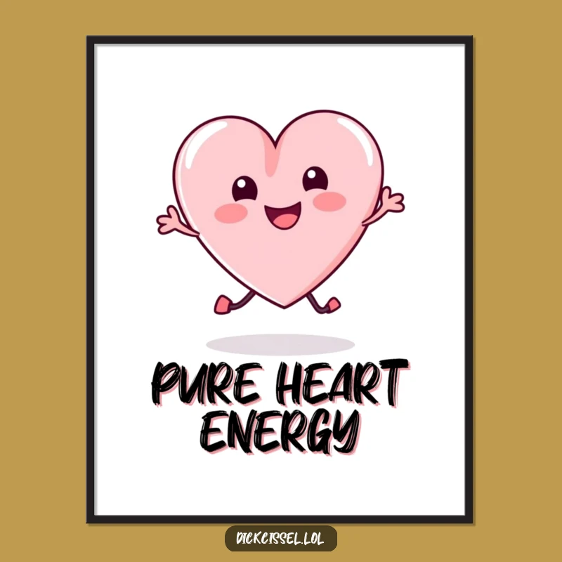 Funny Candy Heart Bounce Poster: Brighten Your Walls with Joyful Energy, Unique Funny Gift