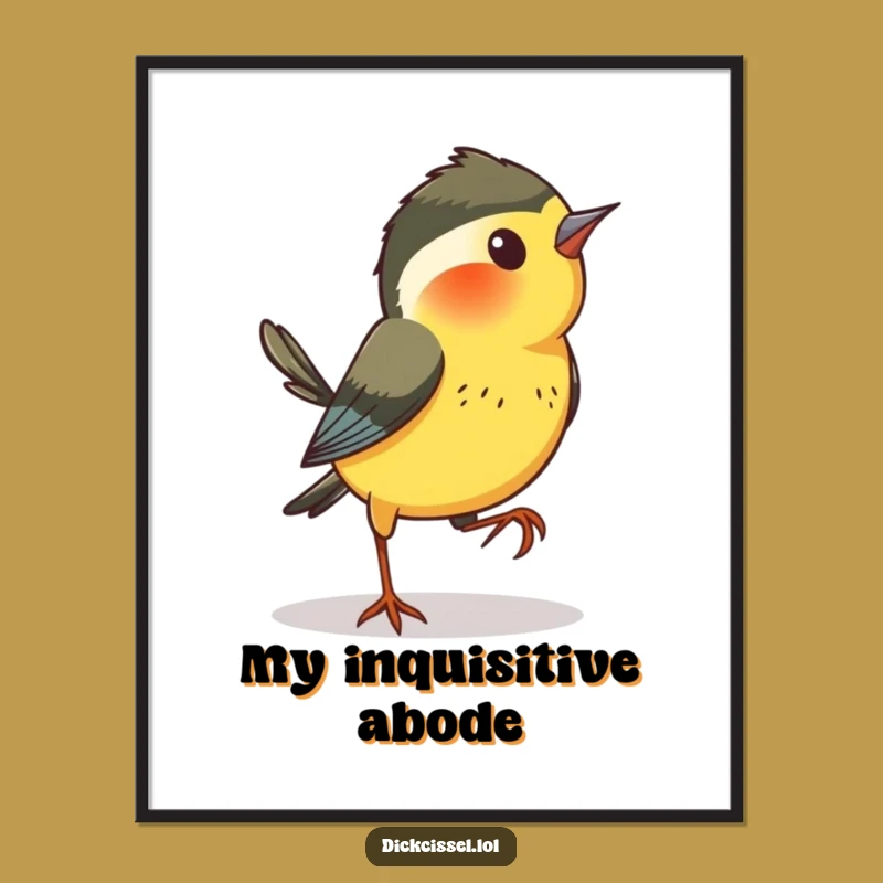 Funny Dickcissel Bird Poster: Add Playful Curiosity to Your Walls