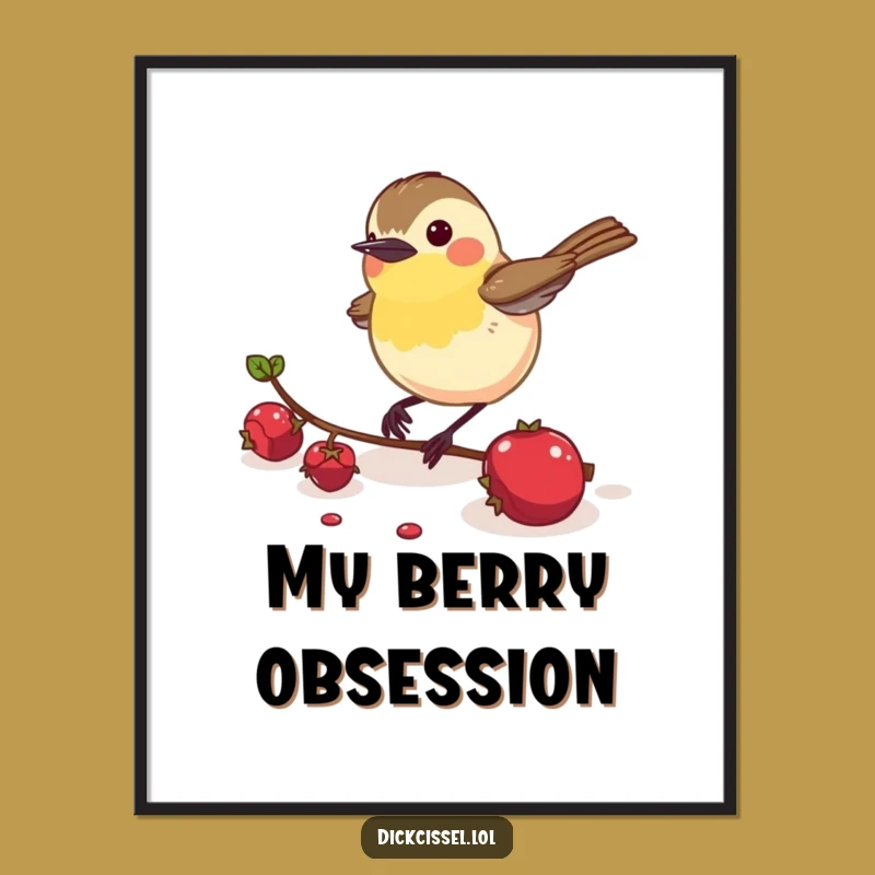 Funny Dickcissel Bird Poster: Bring Energetic Charm to Your Walls