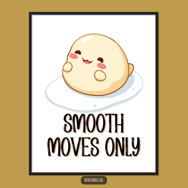 Funny Dumpling Slide Poster: Cheerful Art, Perfect Room Decor Gift