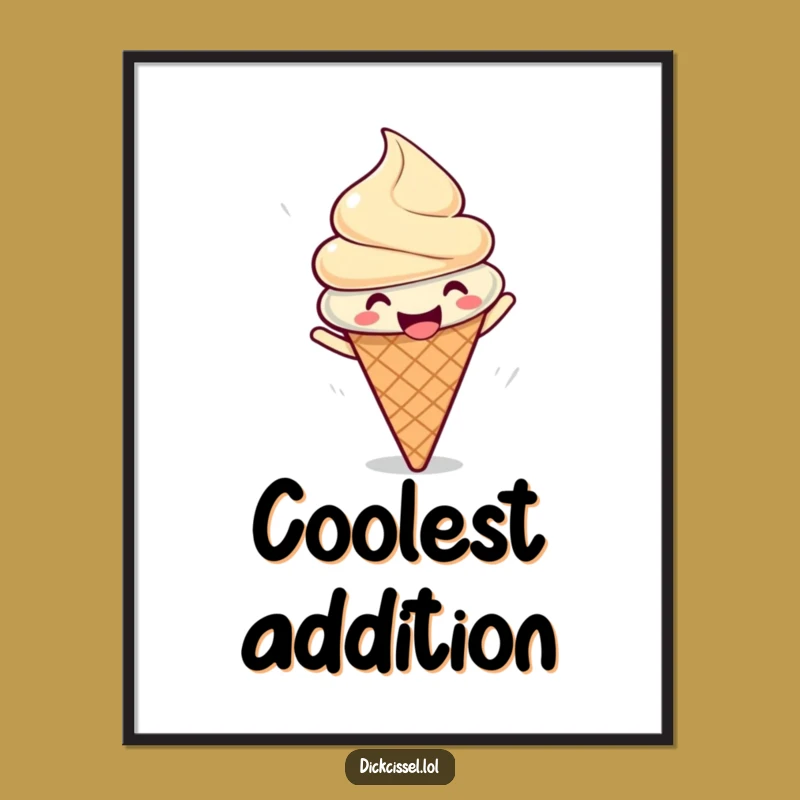 Funny Ice Cream Spin Poster: Decorate Your Walls with Joyful Sweetness