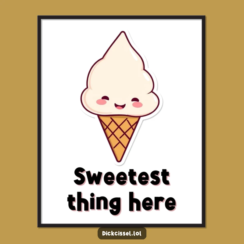 Funny Ice Cream Cone Poster: Sweeten Your Walls with Delicious Art