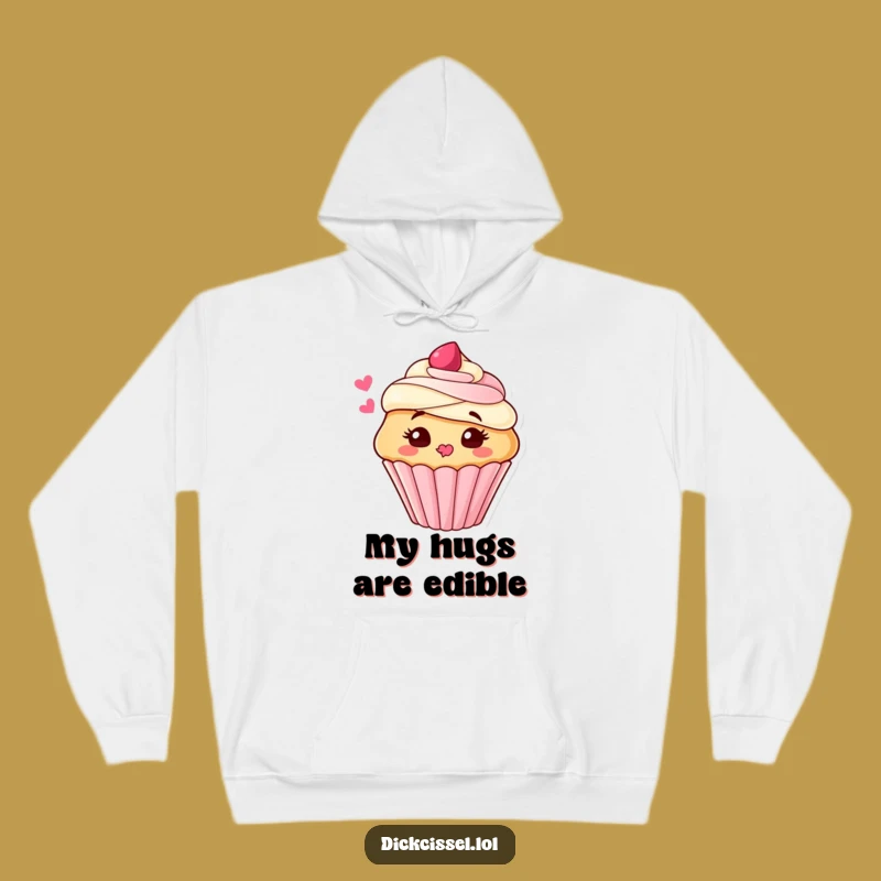 Funny Cupcake Kiss Hoodie: Cozy Frosting Smooch, Ultimate Funny Gift