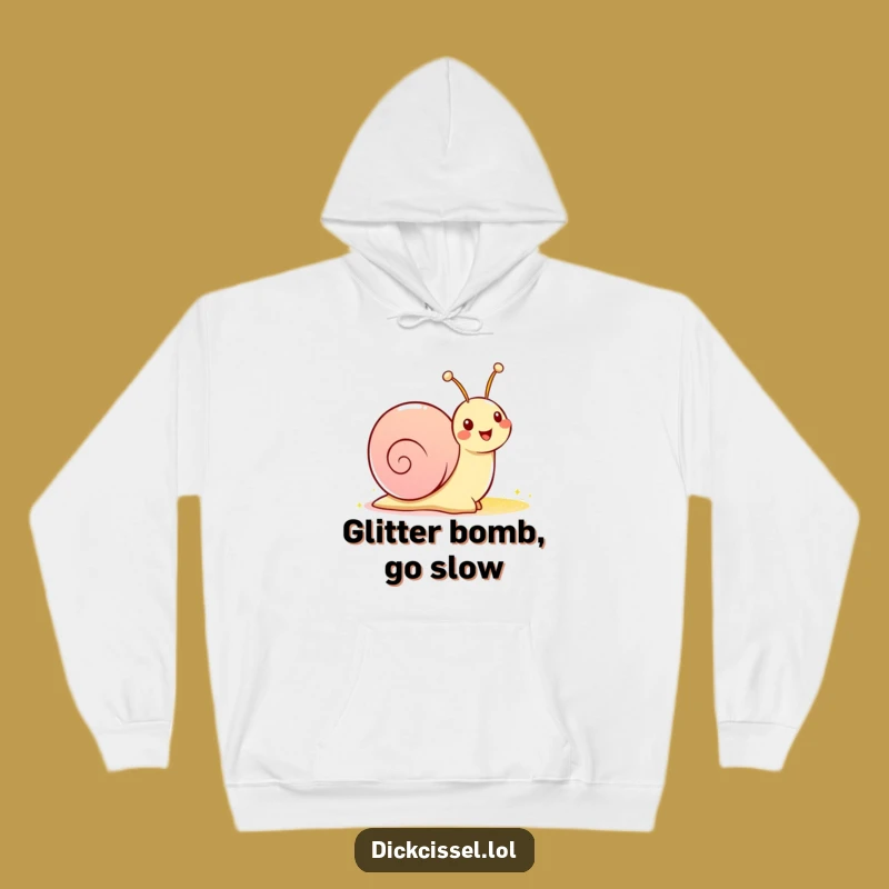 Funny Snail Sparkle Trail Hoodie - Cozy Up in Hilarious Style with This Gift