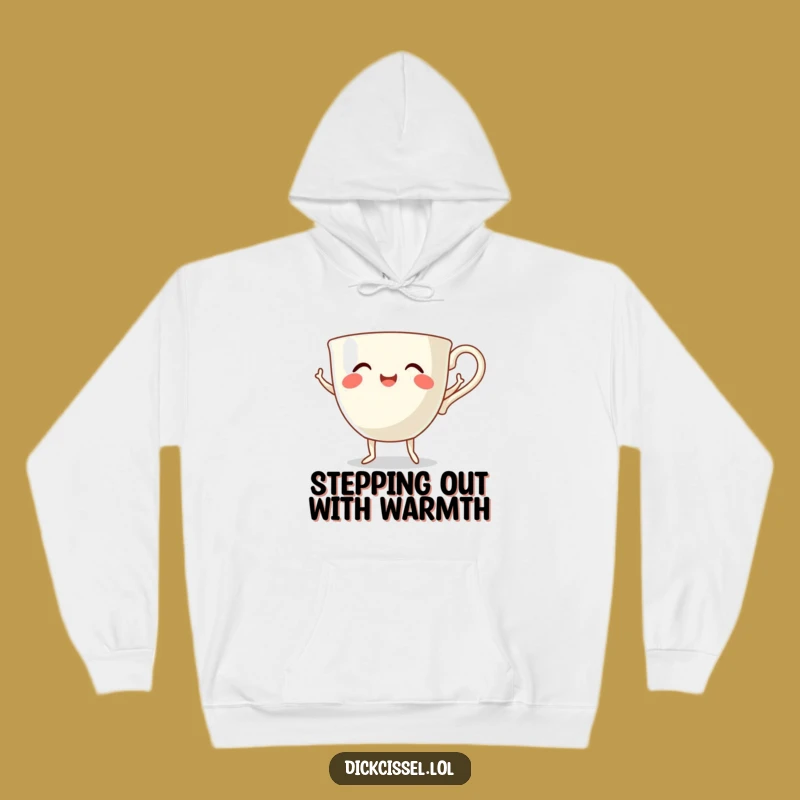 Cozy Funny Dancing Teacup Hoodie - Comfy Character Wear, Ideal Funny Gift