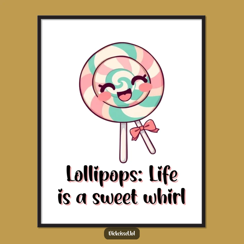 Free Printable Wall Art: Glee-Filled Spinning Lollipop for Whimsical Decor