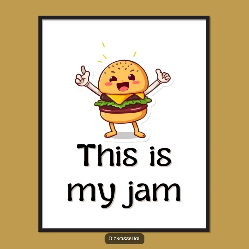Free Printable Wall Art Hero Burger, Humorous Downloadable Decor for Foodies