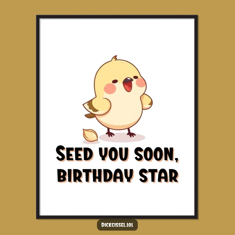 Free Printable Wall Art: Pecking Bird for a Funny, Focused Decor Download