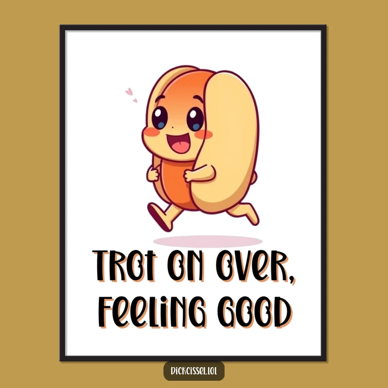 Funny Free Printable Wall Art: Hot Dog Trot for Instant Whimsical Decor