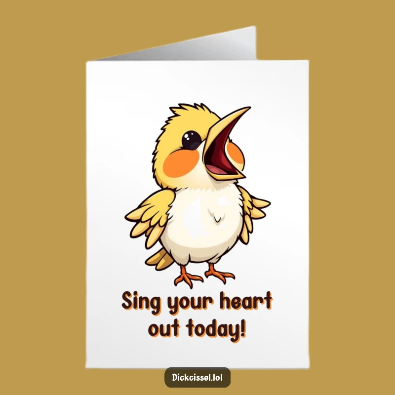Free Printable Birthday Card: Opera Bird Design for a Funny, Loud Downloadable Gift