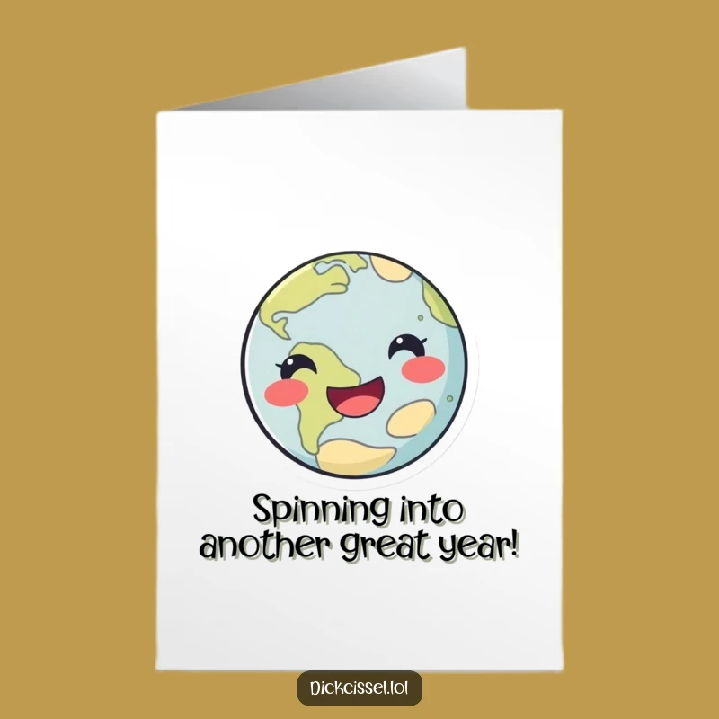 Free Printable Funny Birthday Card: Happy Planet Spinning Fun, Downloadable DIY Gift Idea!