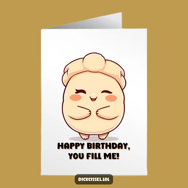 Cozy Free Printable Birthday Card: Dumpling Hug for Instant Warmth Gift